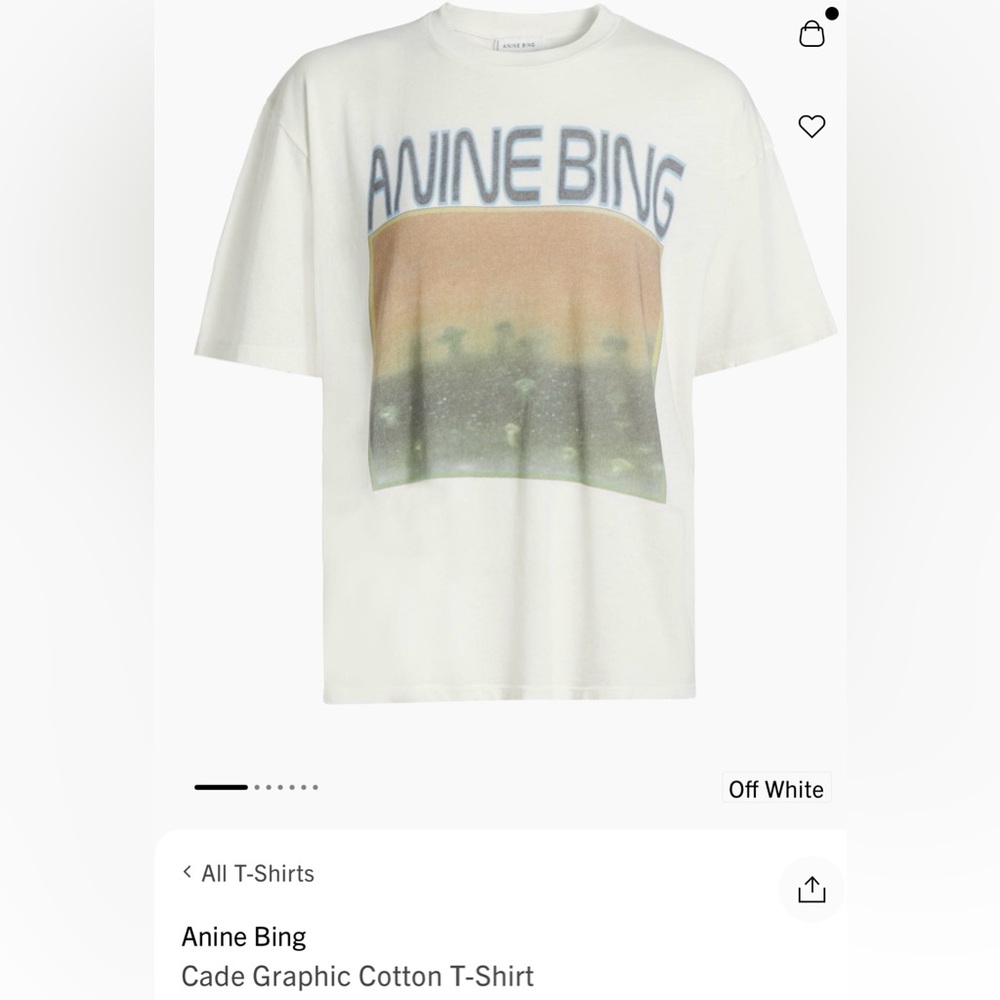 Anine Bing Cade Mushroom Tee Medium